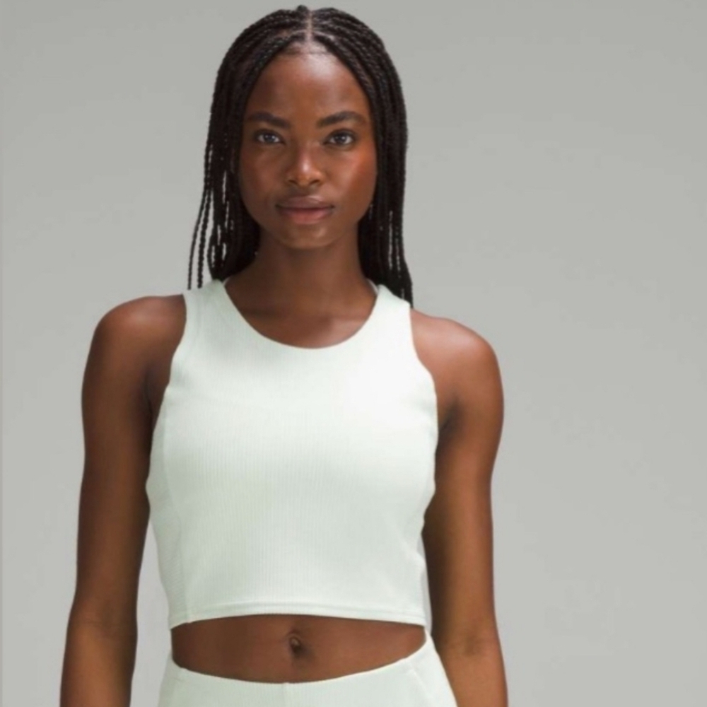 Lululemon Ribbed Softstreme Cropped Tank TopKohlrabi Green Size 12